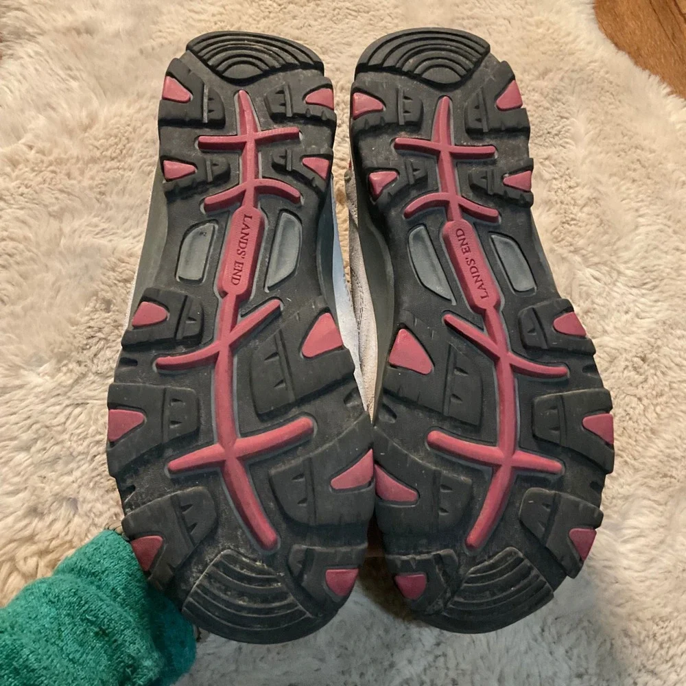 Lands End‎ Hiking Boots Lace Up Size 10 394047 Gray Ankle Womens